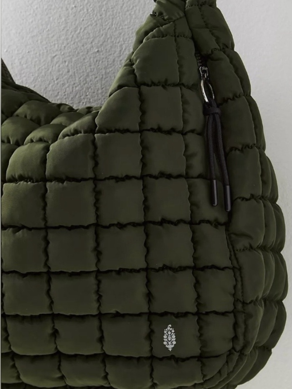 Free People Quilted Bag-Olive/New